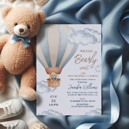 We kunnen nauwelijks wachten Teddybeer-hete-luchtb Kaart