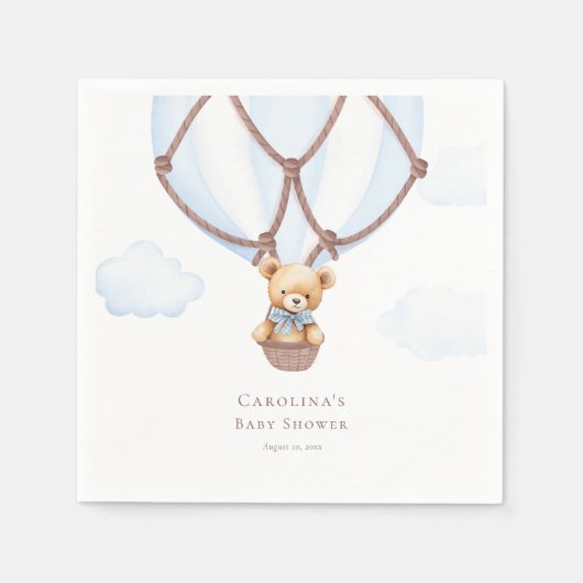 We kunnen nauwelijks wachten! Teddybeer in hete lu Servet (Voorkant)