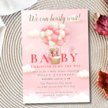 We kunnen nauwelijks wachten Teddybeer Meisje Baby