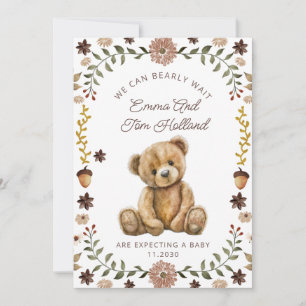 We kunnen nauwelijks wachten Teddybeer Zwangerscha Aankondiging