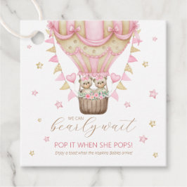 We kunnen nauwelijks wachten tot een tweelingmeisj bedankjes labels