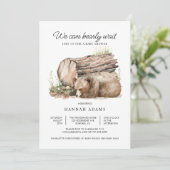 We kunnen nauwelijks wachten tot het Baby shower Kaart (Staand voorkant)