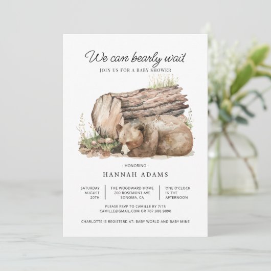 We kunnen nauwelijks wachten tot het Baby shower Kaart (Staand voorkant)