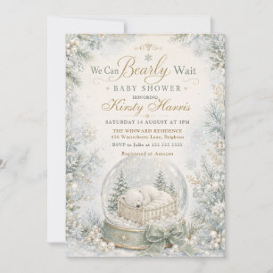 We kunnen nauwelijks wachten Winter Baby Shower Kaart