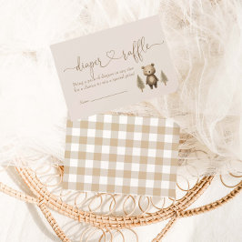 We kunnen nauwelijks wachten Woodland Beer luier R Informatiekaartje