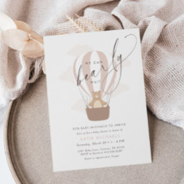 We kunnen nauwelijks wachten | Zacht roze Baby sho Kaart