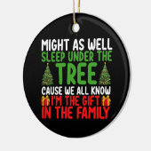 We kunnen net zo goed slapen onder de boom omdat w keramisch ornament (Links)