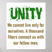 We kunnen niet alleen voor onszelf leven - Unity Q Poster (Voorkant)