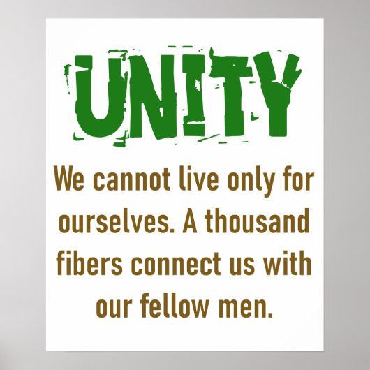 We kunnen niet alleen voor onszelf leven - Unity Q Poster (Voorkant)