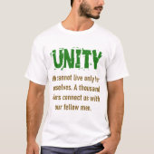 We kunnen niet alleen voor onszelf leven - Unity Q T-shirt (Voorkant)