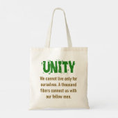 We kunnen niet alleen voor onszelf leven - Unity Q Tote Bag (Achterkant)