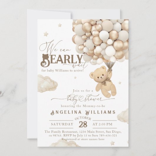 We kunnen niet lang wachten op Neutral Elegant Bab Kaart (Voorkant)