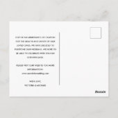 We kunnen niet zeggen dat ik doe zes meter uit elk briefkaart (Achterkant)