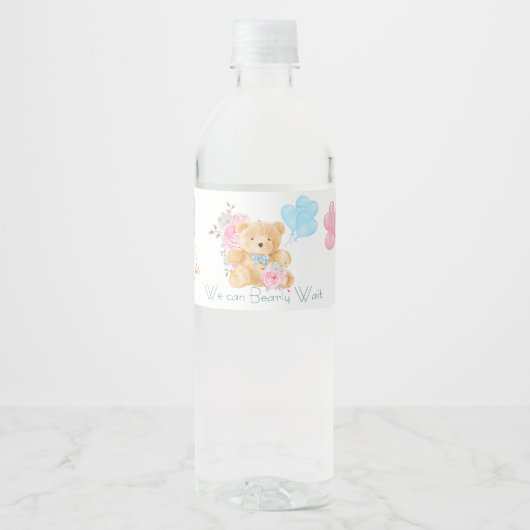 We kunnen nog lang wachten op Gender Reveal Waterfles Etiket (Voorkant)