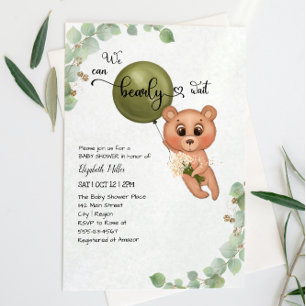 We kunnen op Teddy Bear Baby shower wachten. Kaart