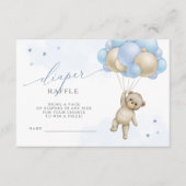 We kunnen op Teddy Bear Boy Diaper Raffle wachten Informatiekaartje (Voorkant)