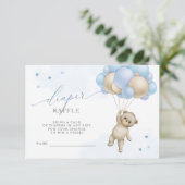 We kunnen op Teddy Bear Boy Diaper Raffle wachten Informatiekaartje (Staand voorkant)