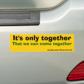 We kunnen samenkomen bumpersticker (Op auto)