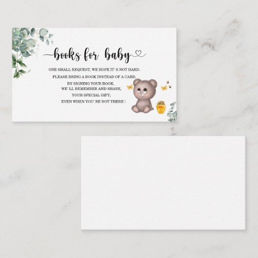 We kunnen snel op boeken wachten op een baby-omhei informatiekaartje (Voorkant / Achterkant)