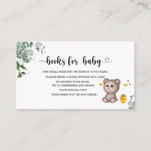 We kunnen snel op boeken wachten op een baby-omhei informatiekaartje (Voorkant)