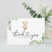 We kunnen snel wachten op baby shower bedankkaart (Staand voorkant)