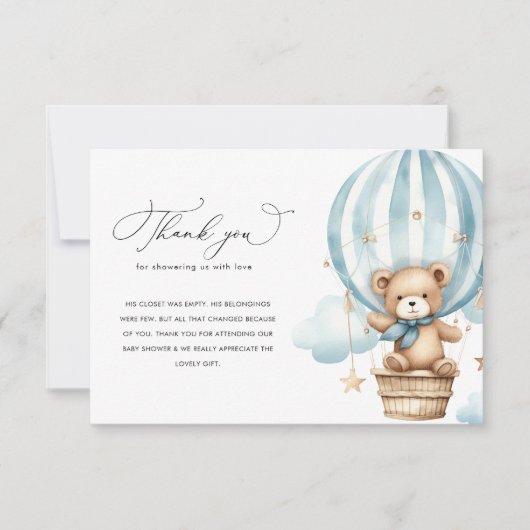 We kunnen snel wachten op baby shower, dank u. bedankkaart (Voorkant)