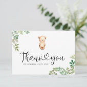 We kunnen snel wachten op baby shower dankzij je c bedankkaart (Staand voorkant)