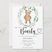 We kunnen snel wachten op baby shower kaart (Voorkant)