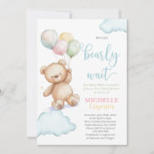 We kunnen snel wachten op baby shower kaart (Voorkant)