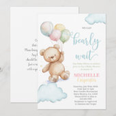 We kunnen snel wachten op baby shower kaart (Voorkant / Achterkant)