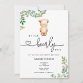 We kunnen snel wachten op baby shower kaart (Voorkant)