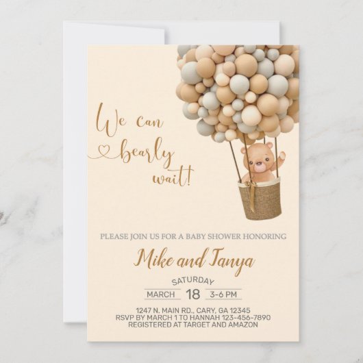 We kunnen snel wachten op een hete luchtballon en kaart (Voorkant)