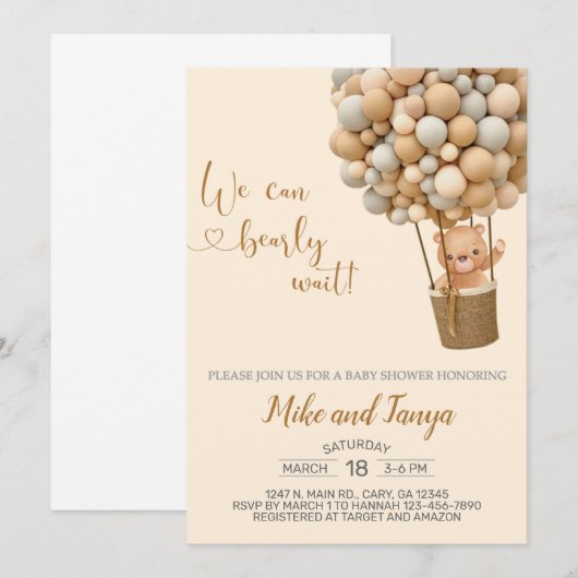 We kunnen snel wachten op een hete luchtballon en  kaart (Voorkant / Achterkant)