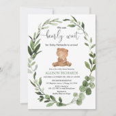 We kunnen snel wachten op genderneutraal beer baby kaart (Voorkant)