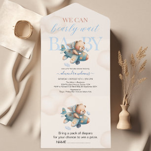 We kunnen snel wachten op het baby shower all in one uitnodiging