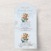 We kunnen snel wachten op het baby shower all in one uitnodiging (Binnen)