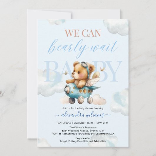 We kunnen snel wachten op het baby shower kaart (Voorkant)