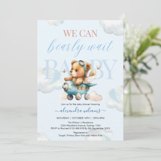 We kunnen snel wachten op het baby shower kaart (Staand voorkant)