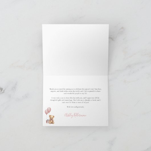 We kunnen snel wachten op het Baby shower van een  Bedankkaart (Binnen)