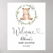 We kunnen snel wachten op het baby shower-welkomst poster (Voorkant)