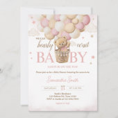 We kunnen snel wachten op het roze Beer Baby showe Kaart (Voorkant)