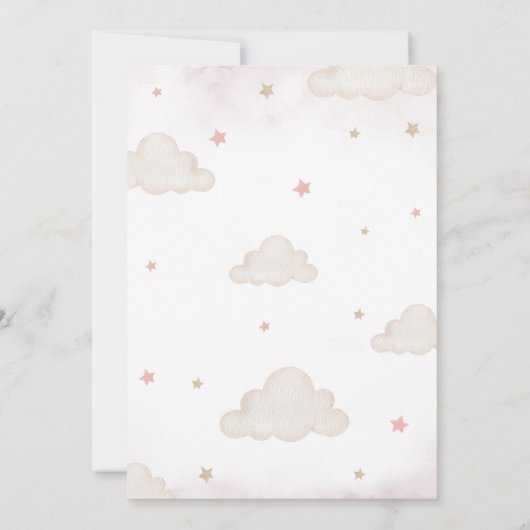 We kunnen snel wachten op het roze Beer Baby showe Kaart (Achterkant)