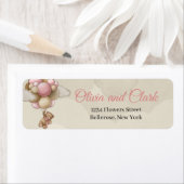 We kunnen snel wachten op meisjes teddy berballonn etiket (Insitu)