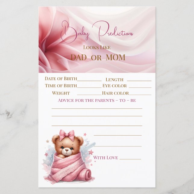 We kunnen snel wachten op roze Baby shower (Voorkant)