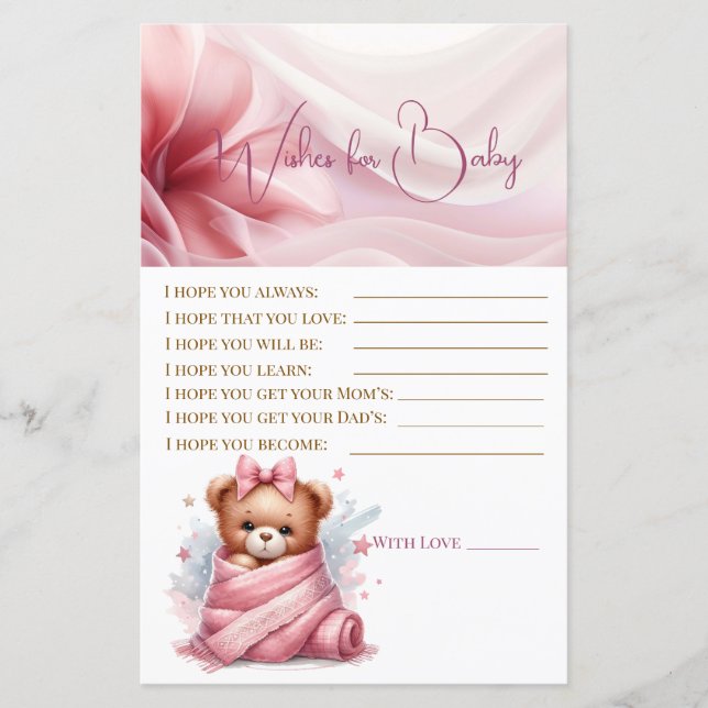 We kunnen snel wachten op roze Baby shower (Voorkant)