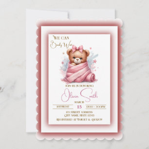 We kunnen snel wachten op roze Baby shower Kaart