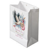 We kunnen snel wachten op roze Baby shower Medium Cadeauzakje (Voorkant Gekanteld)