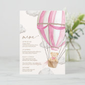 We kunnen snel wachten op roze Baby shower Menu (Staand voorkant)