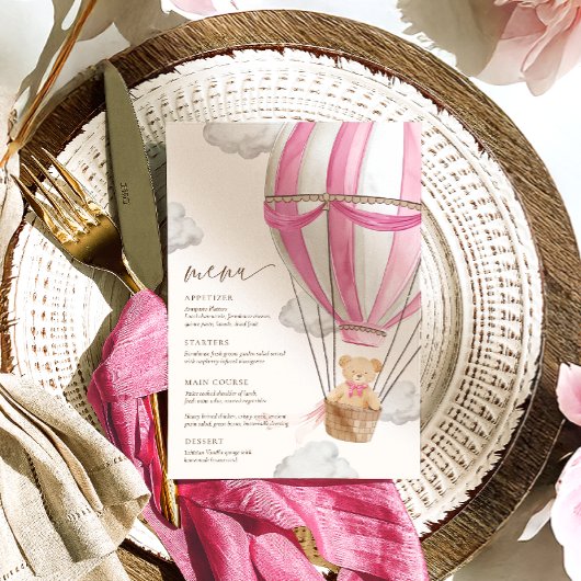 We kunnen snel wachten op roze Baby shower Menu