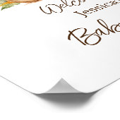 We kunnen snel wachten op roze Baby shower Poster (Hoek)